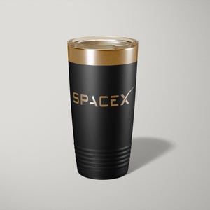 Personalized SpaceX Tumbler: Engraved Stainless Steel Travel Mug