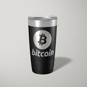 Personalized Bitcoin Tumbler - Crypto Gift - Personalized Stainless Steel Cup - BTC Travel Mug - Bitcoin - BTC - Cryptocurrency - Gift
