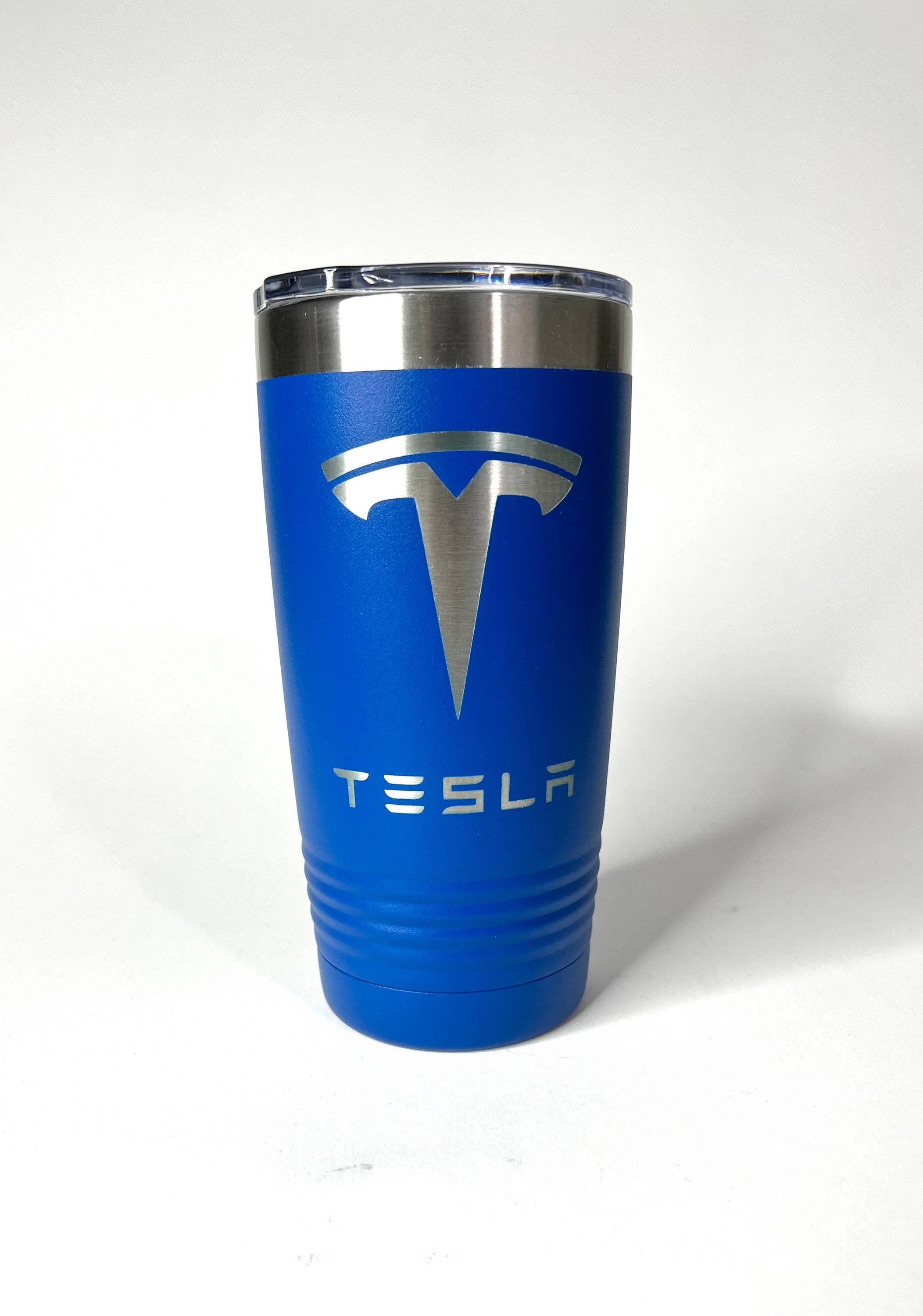 High-tech Tesla Friendly lidded coffee tumbler from TeslaChick