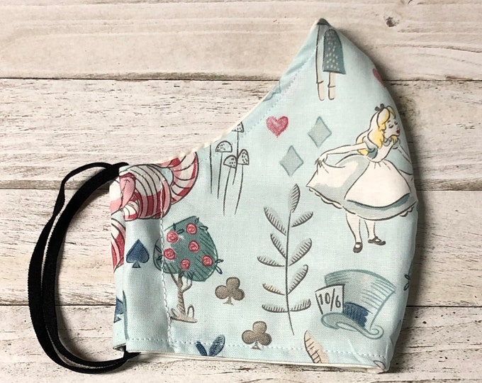 Alice in Wonderland Face Mask Washable / Reusable Face Mask Etsy