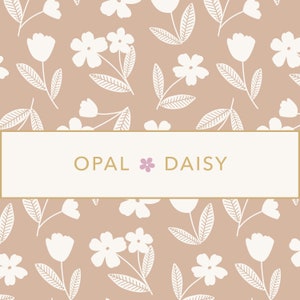 Lace Wildflowers on Dusty Peach - DIGITAL REPEATING PATTERN