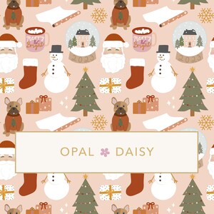 Merry on blush- Santa1, Globus 2023 - DIGITALE WIEDERHOLUNGSMUSTER