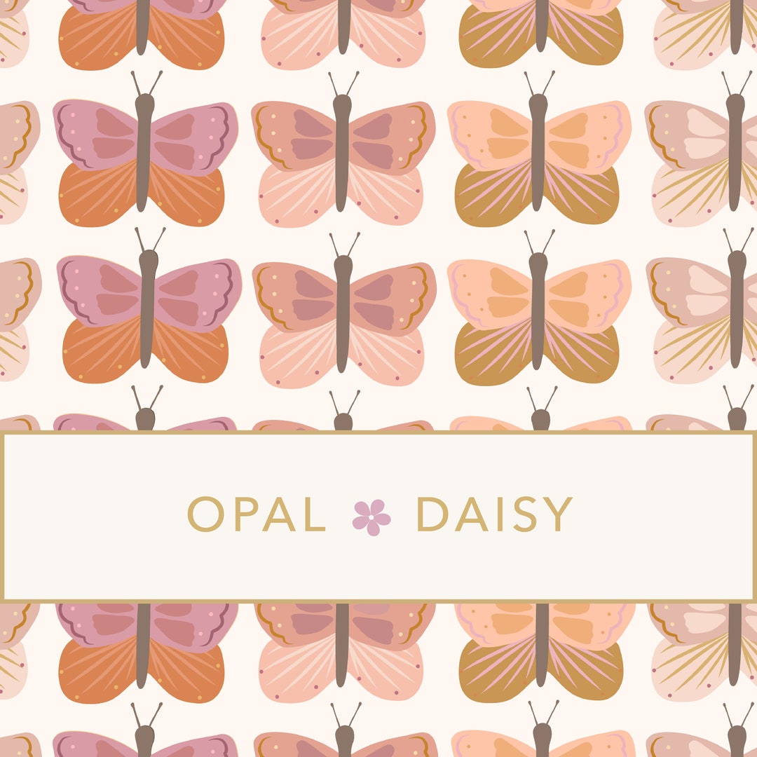 Large Butterflies on Pale - DIGITAL REPEATING PATTERN - Etsy
