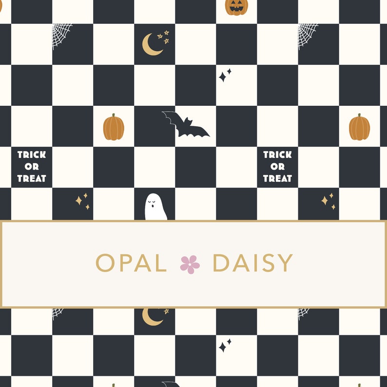 Checkered Halloween on Chalkboard DIGITAL REPEATING PATTERN Etsy