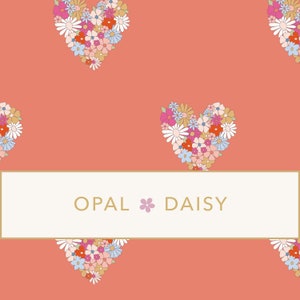 Floral Hearts on Valentine - DIGITAL REPEATING PATTERN