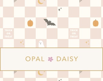 Checkered Halloween on Sugar - DIGITAL REPEATING PATTERN