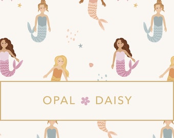 Mermaids on Lace - DIGITAL REPEATING PATTERN