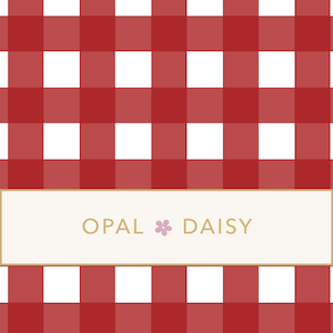 Deep Red Plaid on White - DIGITAL REPEATING PATTERN