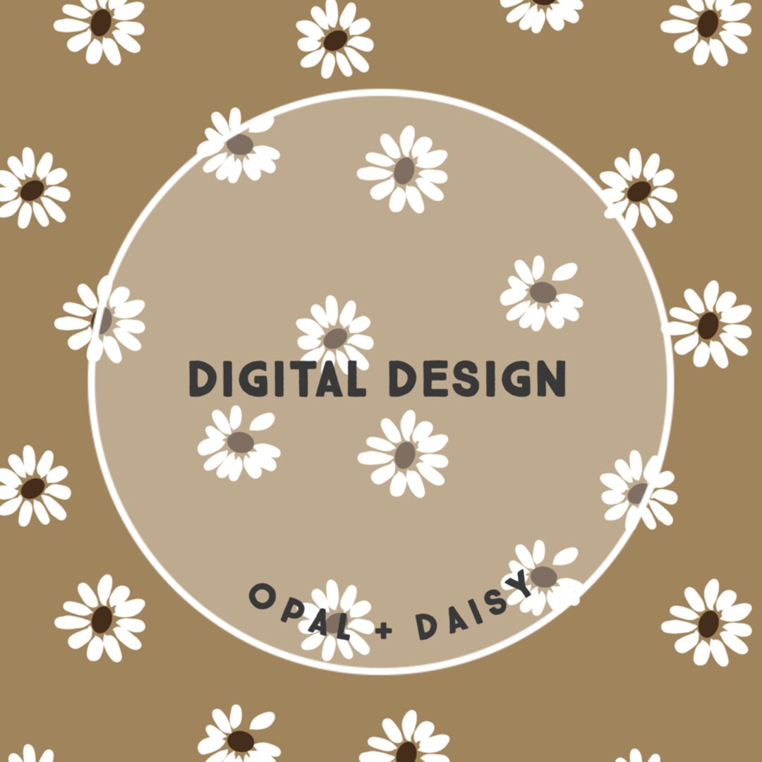 Daisies on Indy Digital Design Etsy UK