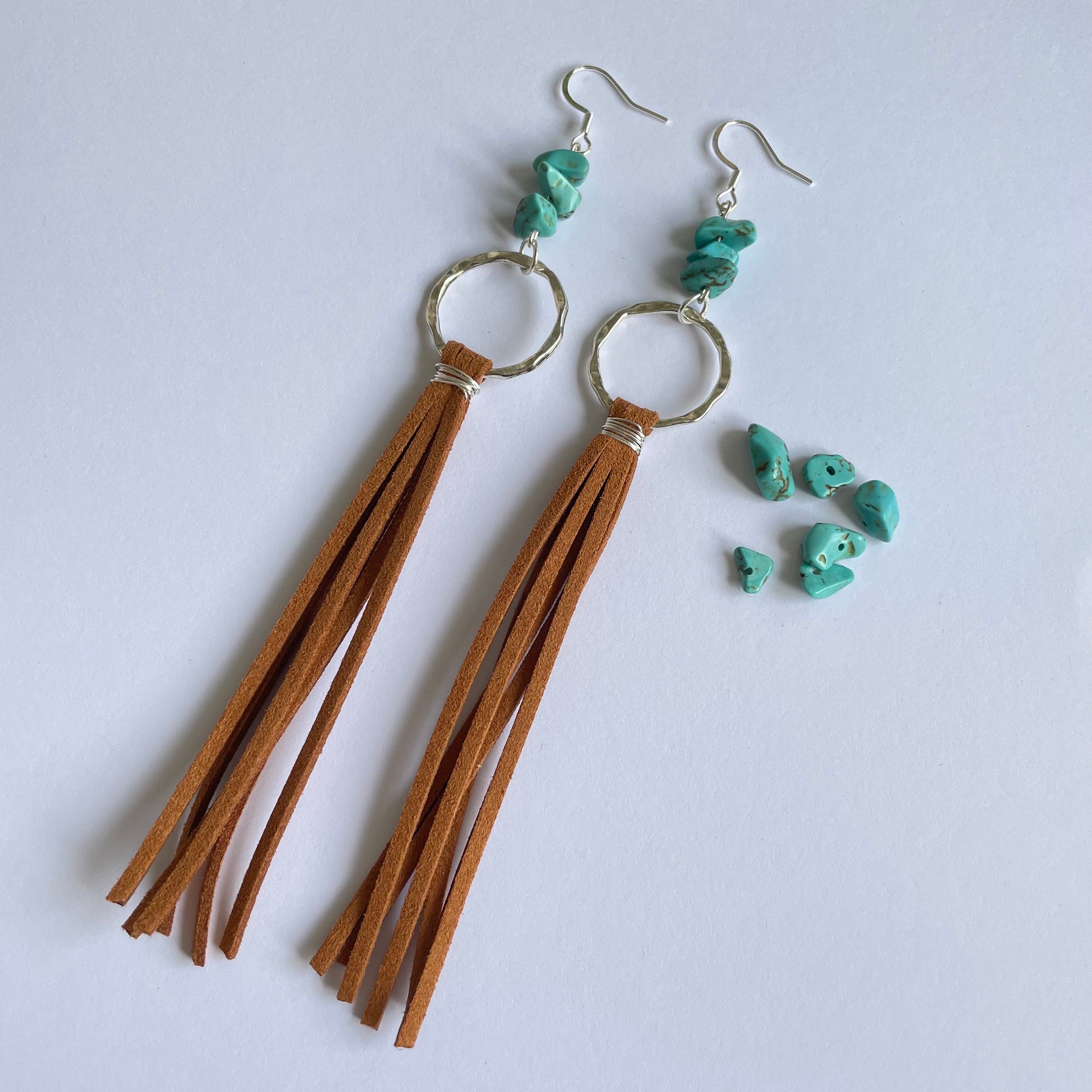 Suede fringe hotsell earrings