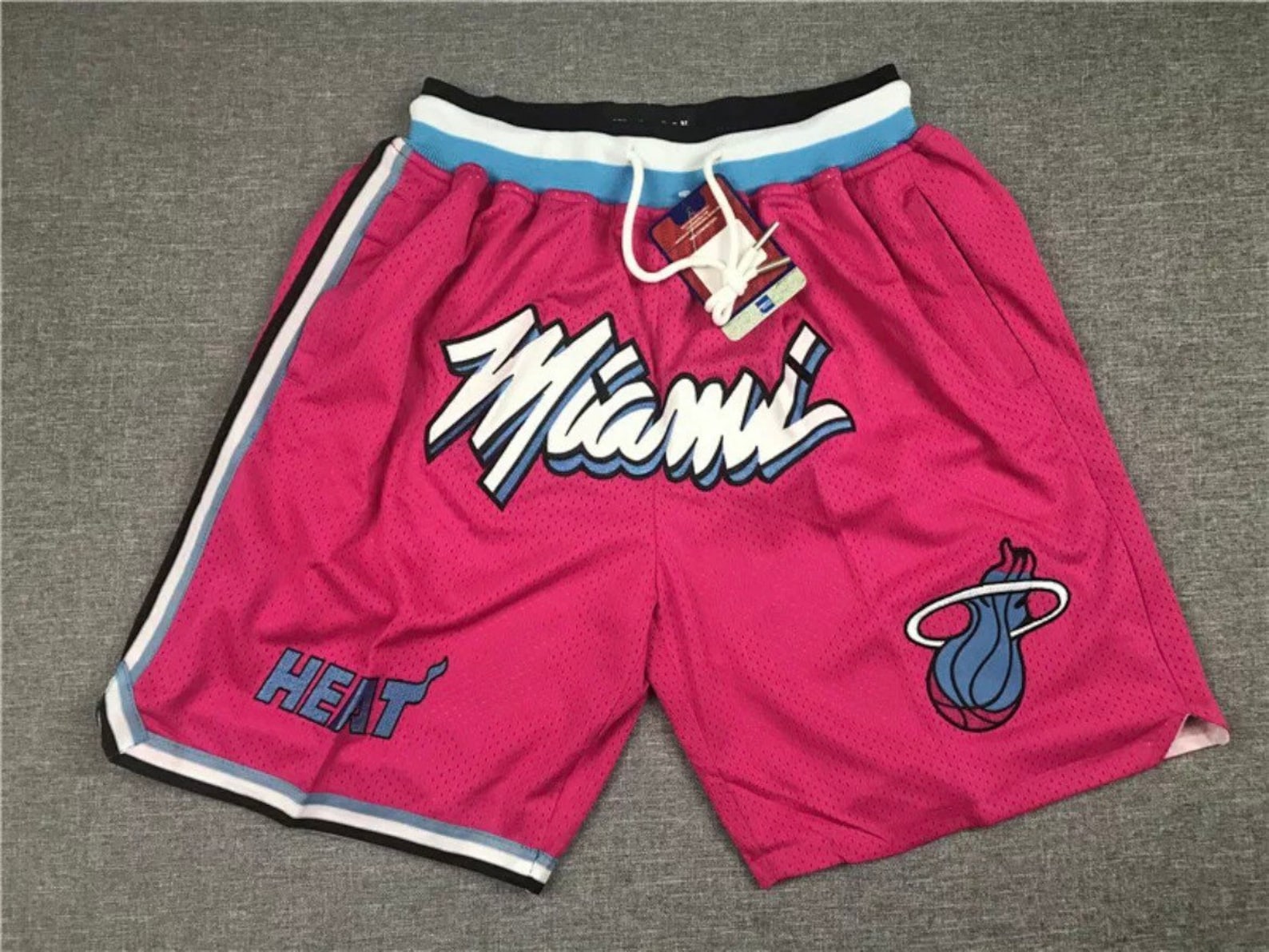 Miami Heat Basketball Shorts Stitched Pink S2XL Etsy