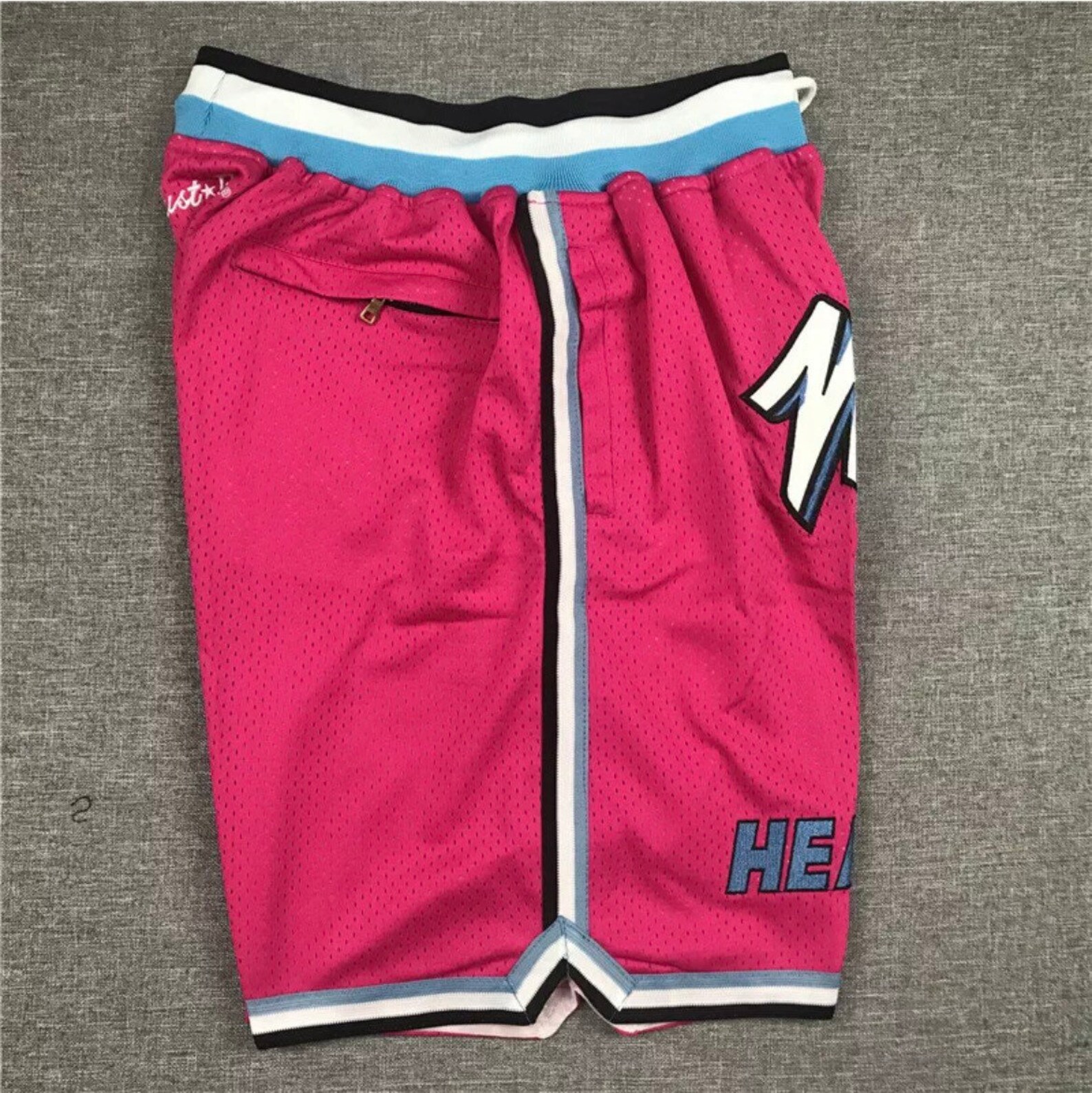 Miami Heat Basketball Shorts Stitched Pink S2XL Etsy
