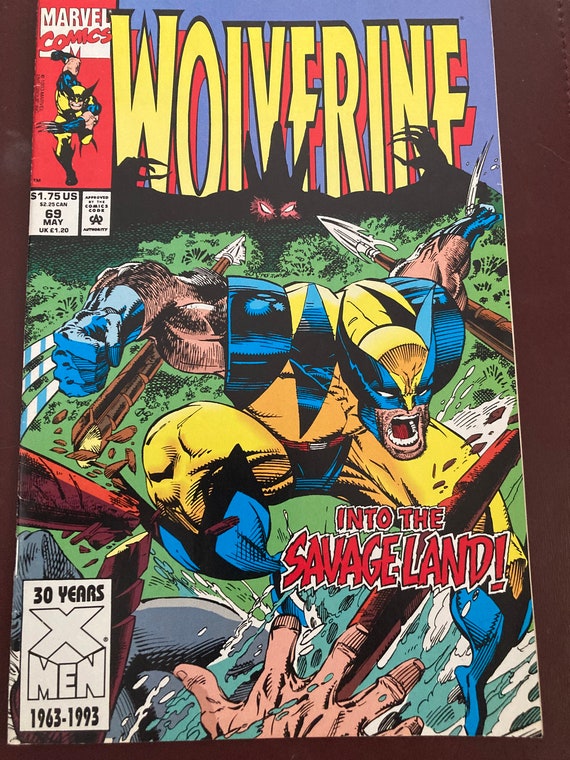Wolverine #69 Comic Book - Into the Savage Land, 1993 Marvel - Etsy