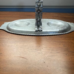 Vintage Rodney Kent Hammered Aluminum - Condiment Aluminum Tray by Rodney Kent