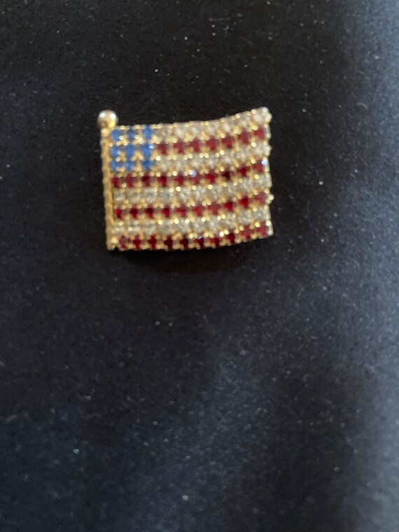 Vintage American Flag Pin - American Flag Pin - Sparkly American Flag Pin - My Mother's Flag Pin