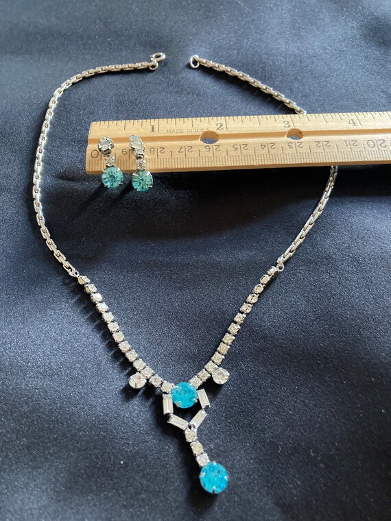 Vintage Jewelry Set - Vintage Rhinestone Necklace… - image 3