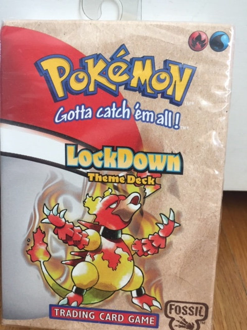 Trading Card Game Pokemon Lockdown Theme Deck Unopened 1999 Fossil Sealed Trading Card Game