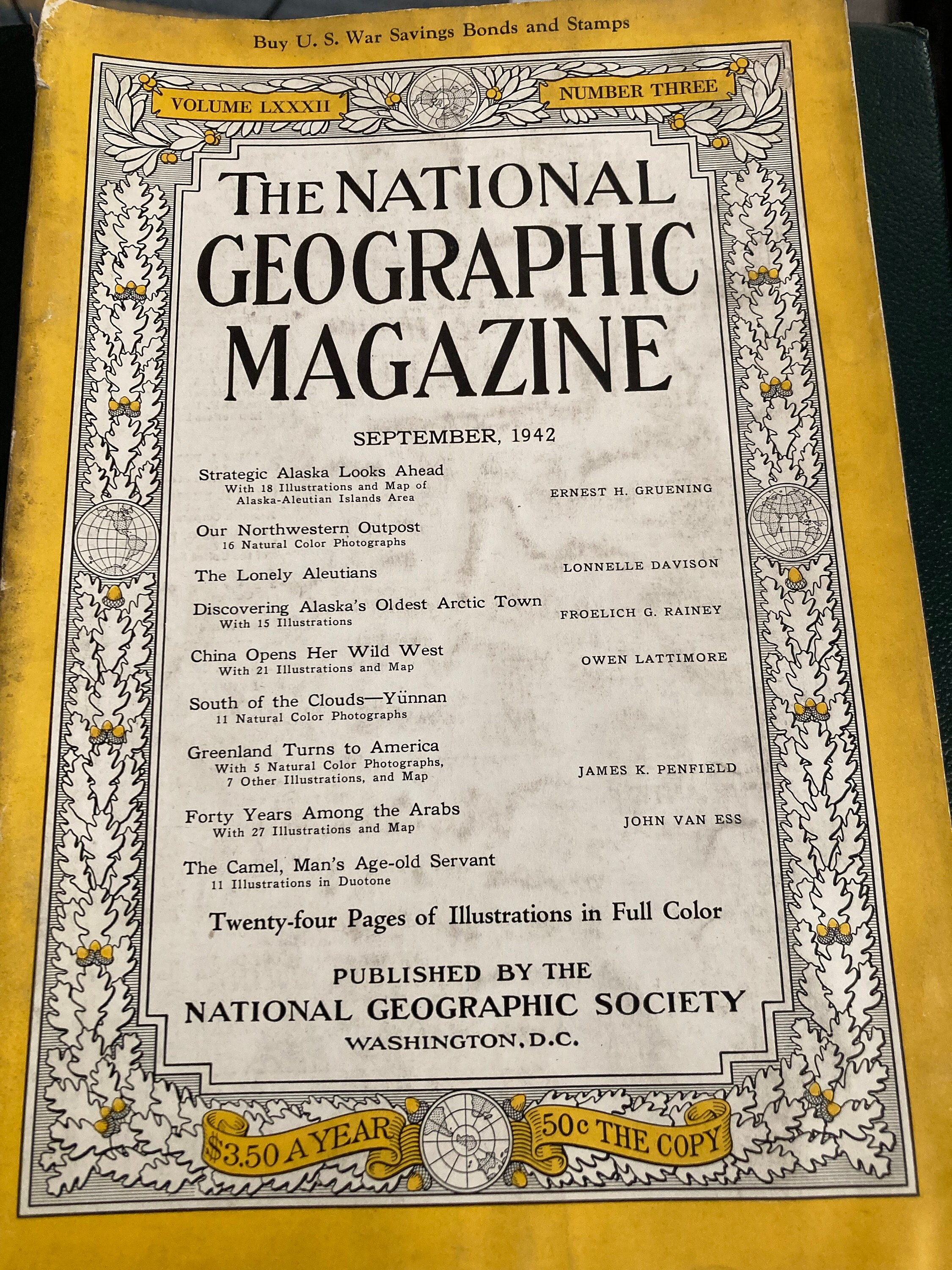 The National Geographic Magazine 1942年1月 NATIONAL GEOGRAPHIC MAGAZINE; VOLUME LXXXII, NUMBER 1; JULY