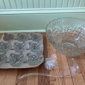 Punch Bowl Set Anchor Hocking Arlington - Etsy