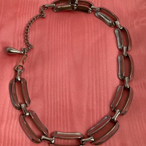 My Mother&#39;s Costume Jewelry - Silver Tone Metal Choker Necklace