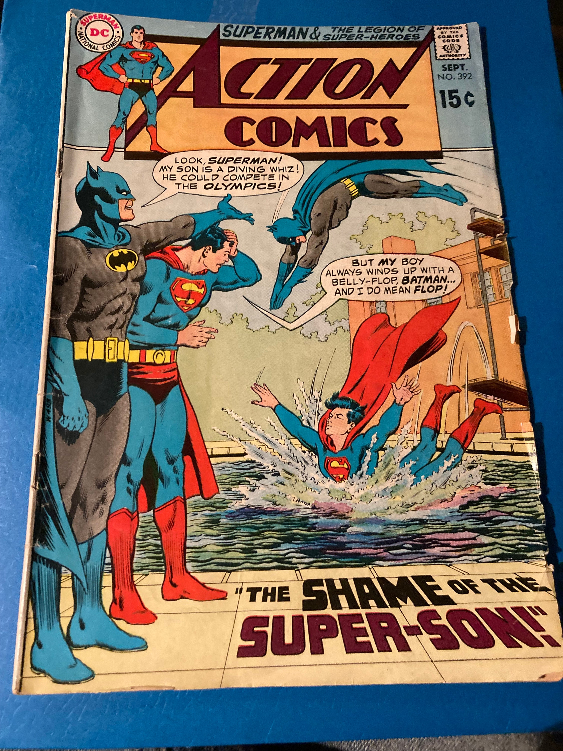 Two Vintage Action Comics Featuring Superman and the Legion of