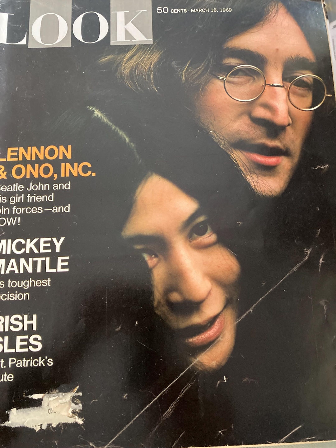 Vintage 1969 Look Magazine - John Lennon and Yoko Ono Look