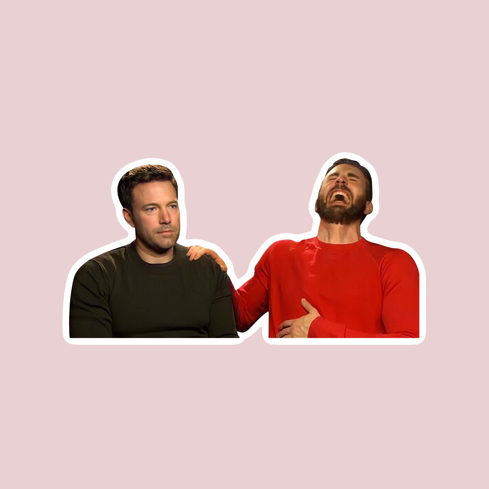 Chris Evans & Ben Affleck Meme Sticker