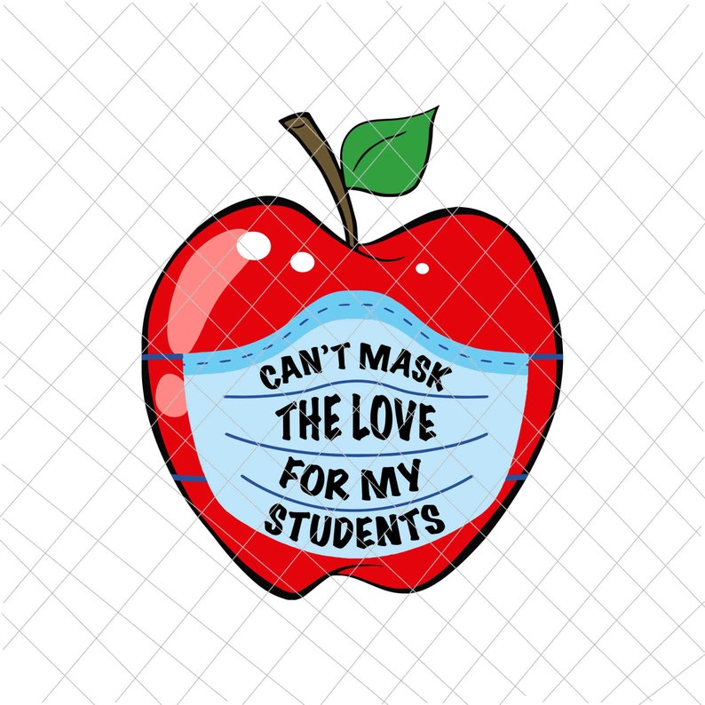 Download Can't mask the love for my students svg funny teacher | Etsy