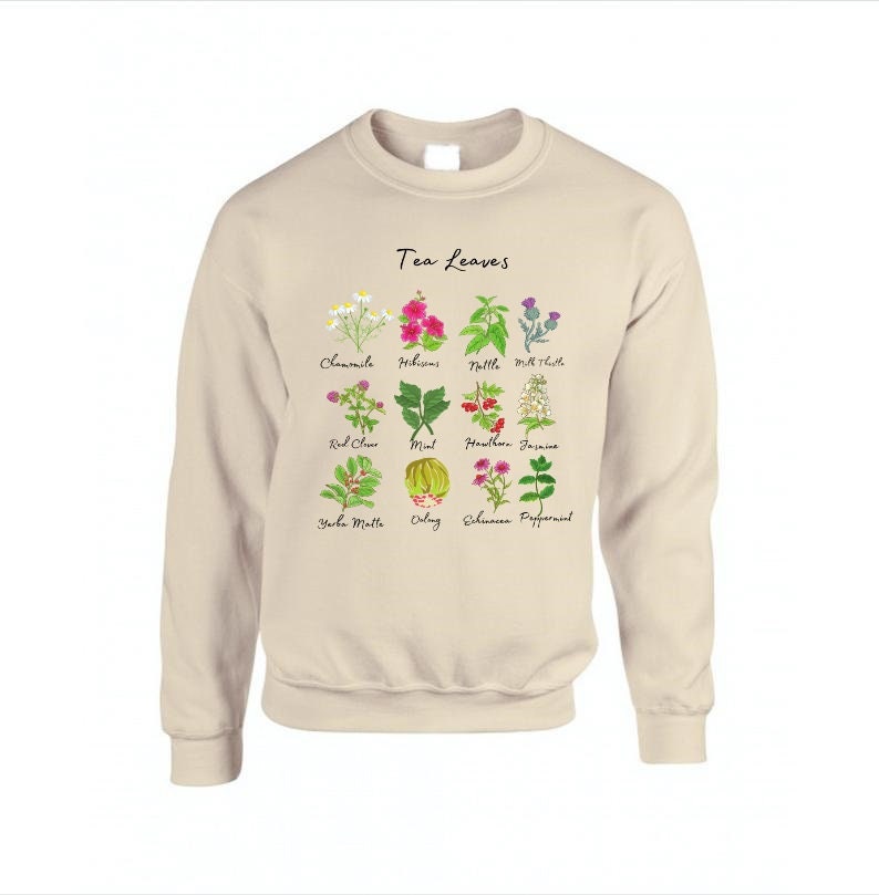 Tea Leaves Sweatshirt Tea Lover Sweatshirt Tea Sweater | Etsy