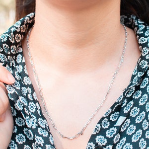 Link chain necklace, Sterling silver chain necklace, Minimalist Silver Necklace, simple necklace, dainty silver necklace, necklace chain.