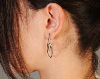 925 sterling silver earrings, tiny silver earrings, minimalist earrings, simple earrings,  dangle earrings silver, dainty earrings.