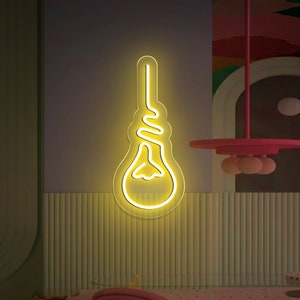 Light Bulb Decoration Flex Silicone LED Neon Sign/ Flexible Silicone LED Neon Light Decoration for Home/ Personalized Neon Light Bulb Sign