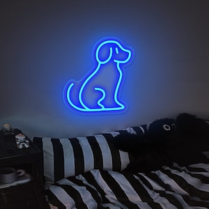 Dog Led Neon Sign/ Lovely Puppy Custom Made Neon Light/ Home decor/ Cute Animal Led Light/ Gifts For Kids/ Custom Dog Neon Sign