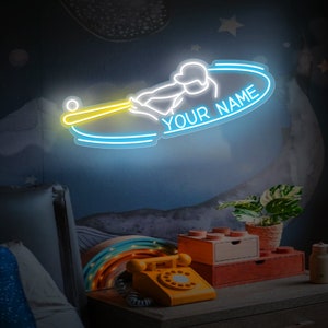 Custom baseball neon sign, personalized baseball neon sign, baseball player gifts, baseball room decor, baseball Sign,Boy Gifts,Neon Light