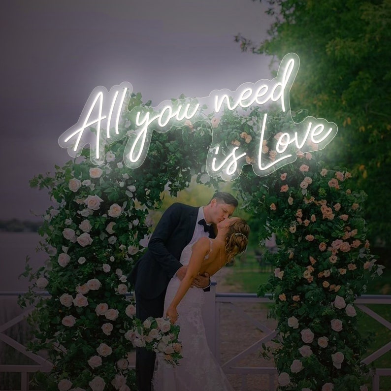 All you need is Love Custom Neon Sign, Lights Decor,Wedding Neon Light, Personalized Neon Sign Custom,Valentines Day Gifts From NeonArtists image 5