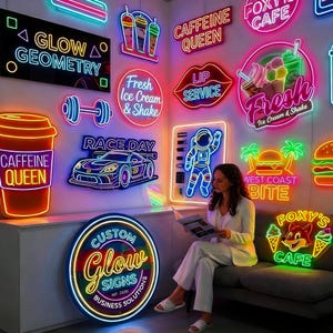 カスタムネオンサイン、ビジネスロゴLED装飾、会社アートライト