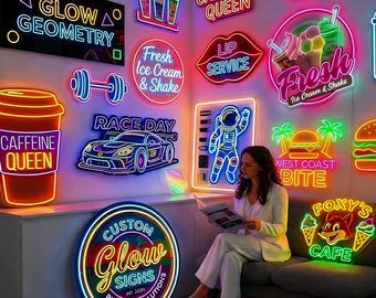 Waterproof Neon Sign|Create Your Logo Neon Sign|Custom Neon Sign|Business Neon Sign|Name Neon Signs|Personalized Neon Sign For Wall Decor