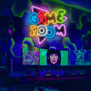 Game Room Neon Sign | Game Neon Sign Custom |Party Event Decor | Gaming Room Neon Light |Gift For Kids | Game Room Decor
