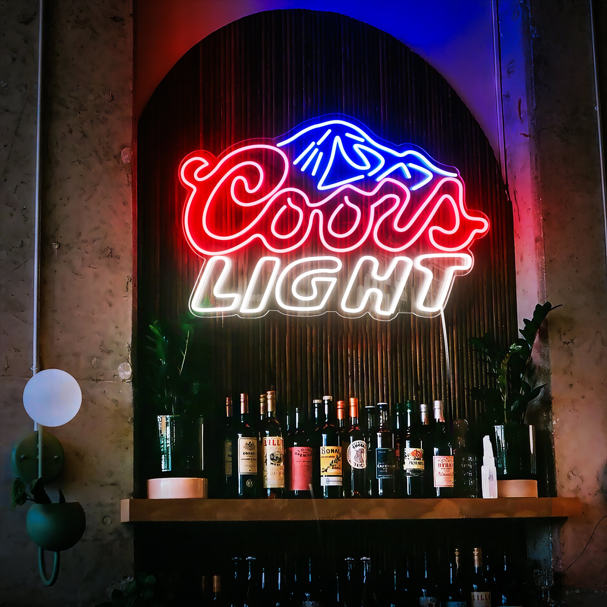 Coors・ネオンサイン Coors LIGHT ネオンサイン、壁装飾用ネオンサイン、寝室用ネオンライト