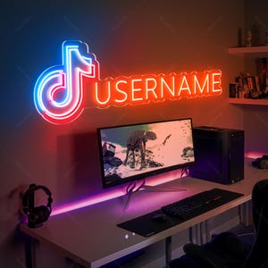 Custom Gamer Tag Sign,Twitch Sign,Game Room Decor,Gaming Neon Wall Art,Custom Username Neon Sign,Gamer Lover Gift,Man Cave Gifts