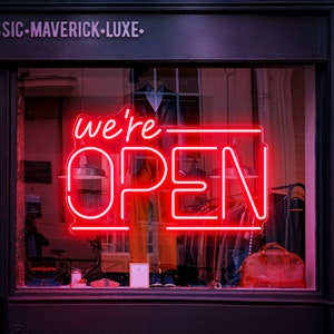 We&#39;re Open Neon Light,We Are Open Neon Sign,LED Open Sign,Open Sign For Business Neon Sign,Open Lights,Open Sign,Open Sign For Window