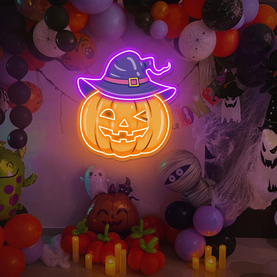 Halloween Decoration Light/ Evil Pumpkin Neon Sign/ Spooky Pumpkin Led