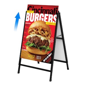 Scatola luminosa per menu ristorante a led personalizzata, cartello pubblicitario con cartello pubblicitario pubblicitario con cartello verticale "A" per esposizione da terra per negozi
