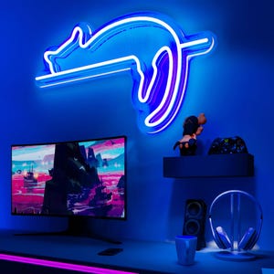 Cute Cat Neon Sign|Kid Room Wall Light|Handmade LED Neon| Children room decoration|Cat Wall custom neon decor|Gifts for kids