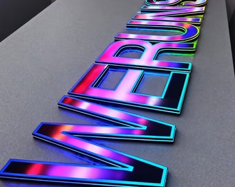Custom 3D Channel Letter Sign, Illuminated Business LED Sign, Bar Restaurant Lighting