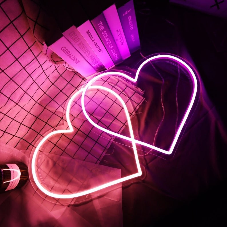 Heart Neon Sign Wedding Neon Sign Gift for Lovers Etsy