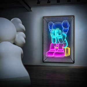 Infinity Mirror Neon Sign Art,Wall Logo Sign,Infinity Mirror Sign,Led Mirror Neon Sign,Business Logo Sign,3D logo Sign,Infinity Sign