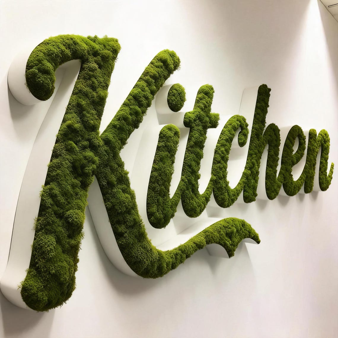 Custom Preserved Moss Logo Sign, Office Wall Art, Business Decor，moss ...