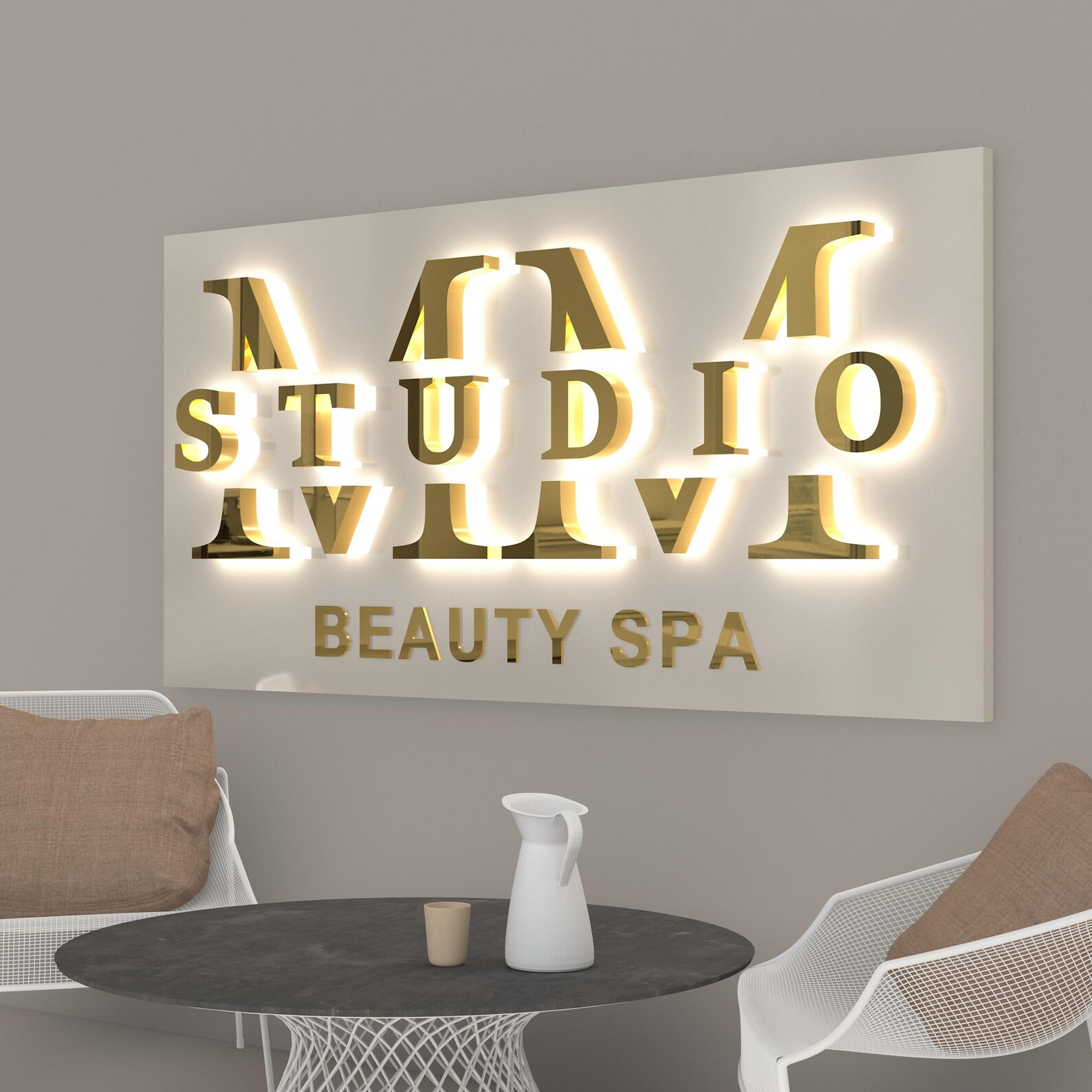 Custom Studio Sign Custom Studio Sign,business Logo Sign for Wall Decor,beauty SPA Sign,3d ...