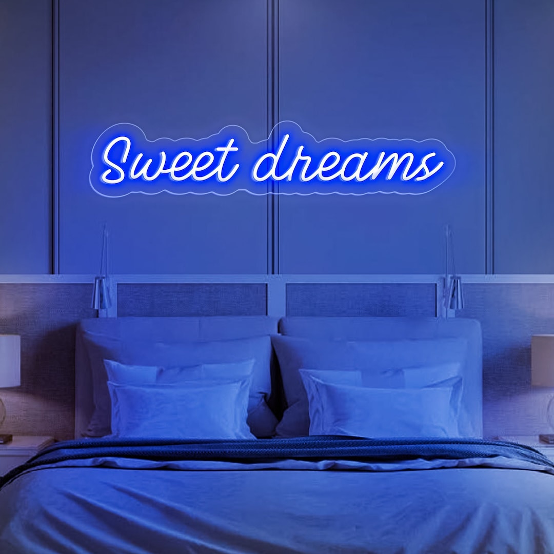 Sweet Dream Neon Sign Bedroom, Wall Art Night Light 3D Handmade Gift
